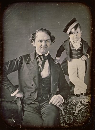 PT Barnum e General Tom Thumb de Marcus Aurelius Root