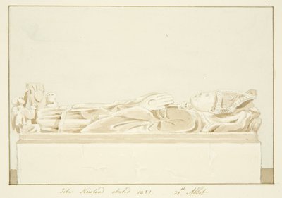 Effigy of Abbot Newland, na Catedral de Bristol (lápis e aguarela sobre papel) de Marcus H. Homes