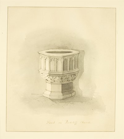 Fonte em Redcliffe Church (lápis e aguarela sobre papel) de Marcus H. Homes