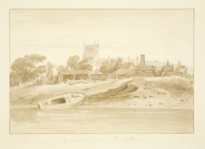 Vista Sul da Catedral de Bristol (lápis e aguarela sobre papel) de Marcus H. Homes