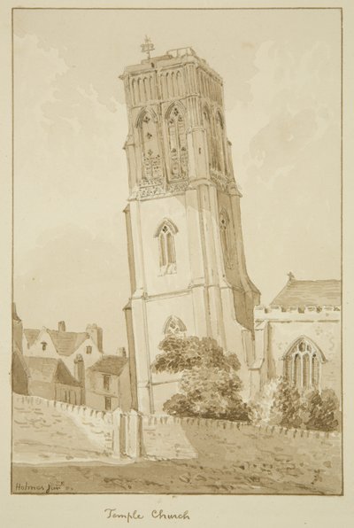Igreja do Templo (lápis e aguarela sobre papel) de Marcus H. Homes
