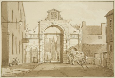 Porta do Templo (lápis e aguarela sobre papel) de Marcus H. Homes