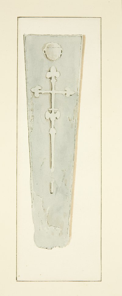 Túmulo do Abade David 4th, na Catedral de Bristol (lápis e aguarela sobre papel) de Marcus H. Homes