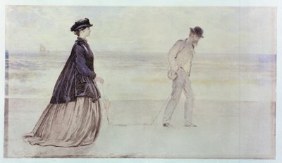 O Par Feliz - Sr. E Sra. Lammle, 1864 (wc no papel) de Marcus Stone