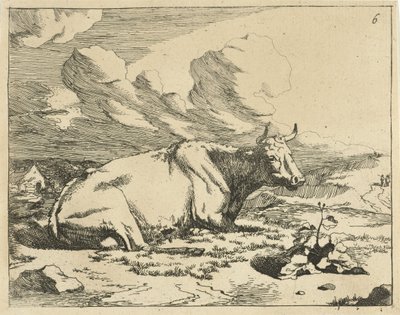 Vaca em perfil
Vacas e touros (título da série) de Marcus de Bye