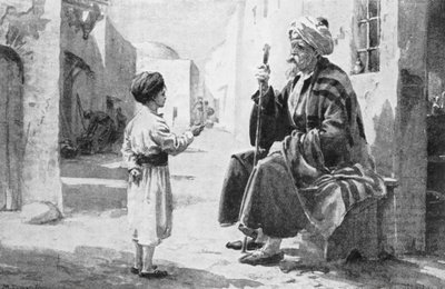 Firdausi ouve os seus próprios versos serem-lhe repetidos (litografia) de Margaret (after) Dovaston