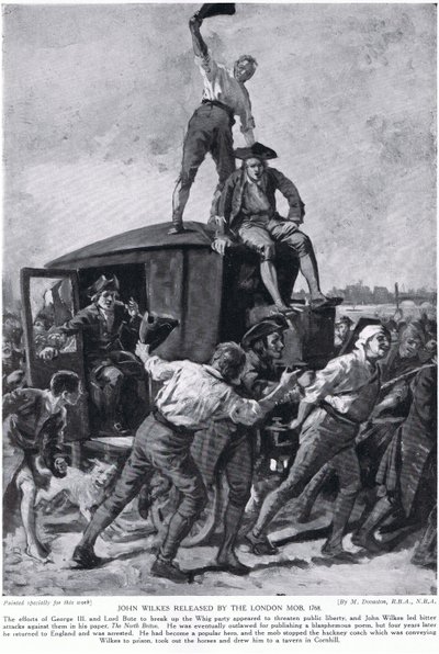 John Wilkes libertado pela máfia londrina de Margaret (after) Dovaston