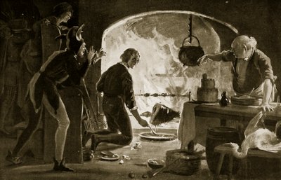 Lambert Simnel na cozinha, ilustração de "Hutchinson
