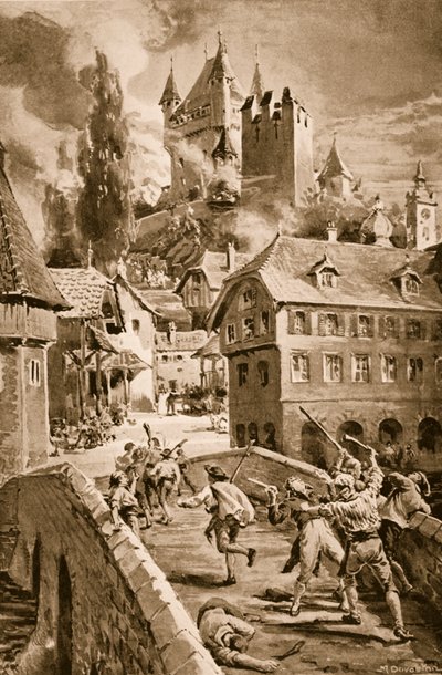 O incêndio do castelo de Wadenschwyl de Margaret Dovaston