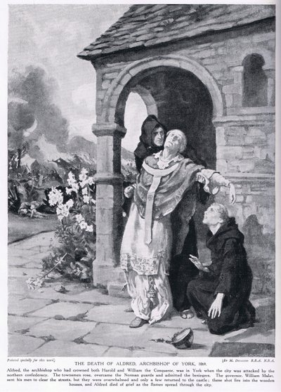 A morte de Aldred, arcebispo de York AD1069 de Margaret Dovaston
