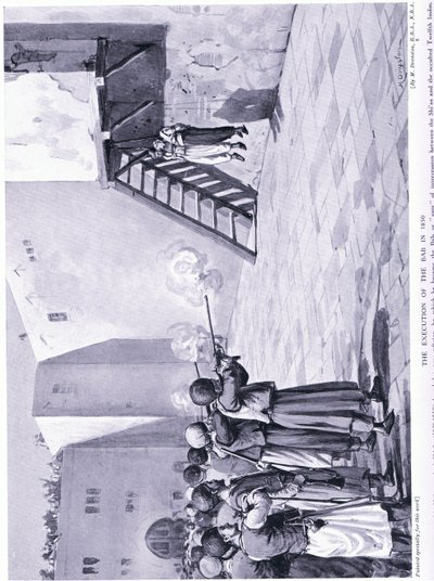 A execução da Báb em 1850AD (litografia) de Margaret Dovaston