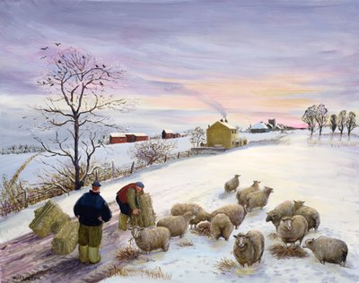 Alimentação dos ovinos no inverno de Margaret Loxton