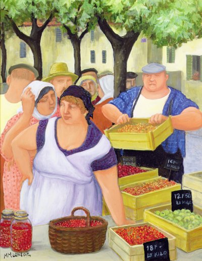 Praça do Mercado (óleo sobre tela) de Margaret Loxton