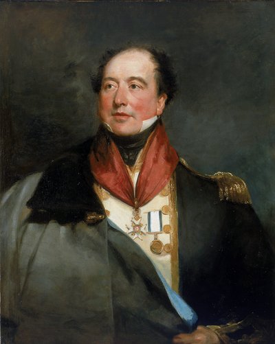 Retrato do Capitão Sir Christopher Cole (1770-1836), c.1820-24 (óleo sobre tela) de Margaret Sarah (1793 1872) Carpenter