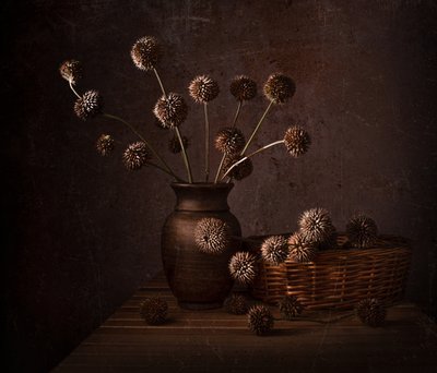Flores secas com um toque rústico de Margareth Perfoncio