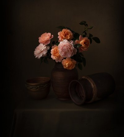 Natureza morta de Moody Rose de Margareth Perfoncio