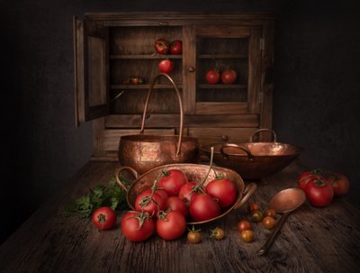 Tomates rústicos em cobre de Margareth Perfoncio