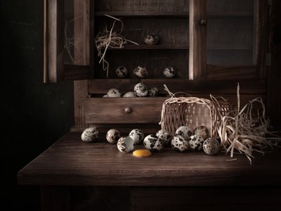 Ovos de codorniz rústicos de Margareth Perfoncio