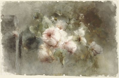 Um jarro com rosas de Margaretha Roosenboom