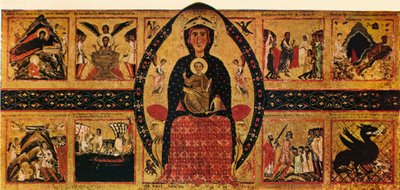 A Virgem e o Menino entronizados, com cenas narrativas, c1263, 1911 de Margarito d