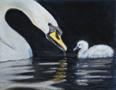 Follow Mummy, 2020 (pastel) de Margo Starkey