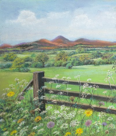 Summertime in Cookham..Berks, 2020 (pastel) de Margo Starkey
