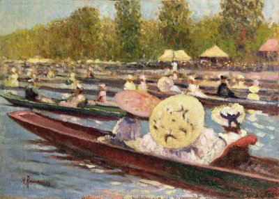 A Regata (óleo sobre tela) de Marguerite Rousseau