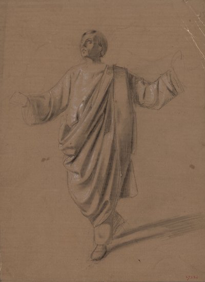 Estudo académico de uma figura masculina de Marià Fortuny Marsal