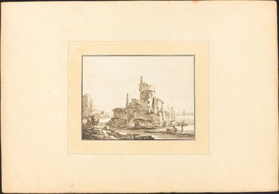 Paisagem com uma torre redonda de Maria Catharina Prestel after Thomas Wyck