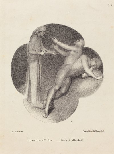 Criação de Eva, da Catedral de Wells de Maria Denman after John Flaxman