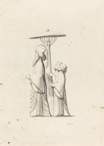 Escultura em Persépolis, das Viagens de Le Bruyn de Maria Denman after John Flaxman