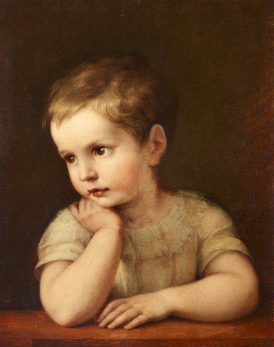 Retrato de uma criança (Natalie Stuntz, sobrinha da artista) de Maria Elektrine (Freifrau von) Freyberg( Eisenberg)
