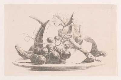 Frutas em um prato de Maria Geertruida de Goeje Barbiers (attributed to)