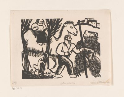 Bärenführer (título original no objeto) de Maria Uhden (signed by artist)