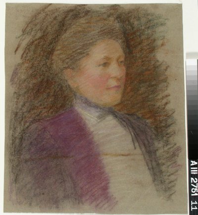 Retrato da Srta. Anna Wiik, estudo de Maria Wiik