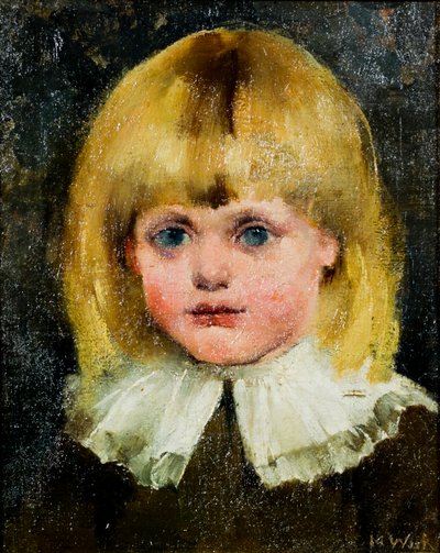 Cabeça de menina (Hilja Tukiainen); pintura de Maria Wiik
