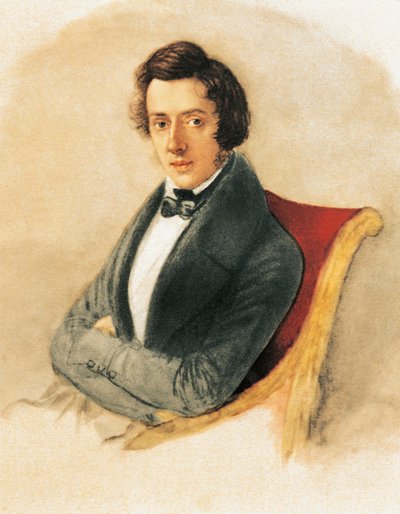 Frederic Chopin (aguarela sobre papel) de Maria Wodzinska