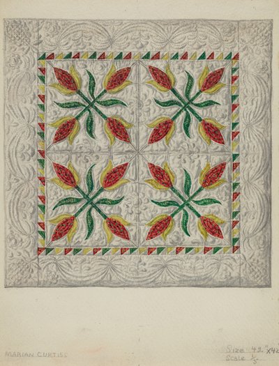 Colcha de berço de Marian Curtis Foster
