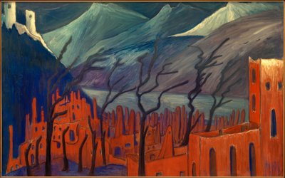 M. v. Werefkin, Cidade Vermelha  Pintura, 1909 de Marianne von Werefkin