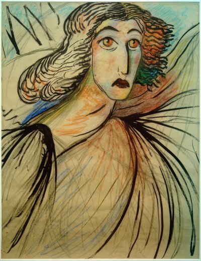 Auto-retrato como um anjo de Marianne von Werefkin