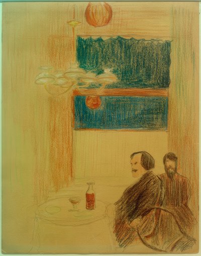 Dois homens no bar de Marianne von Werefkin