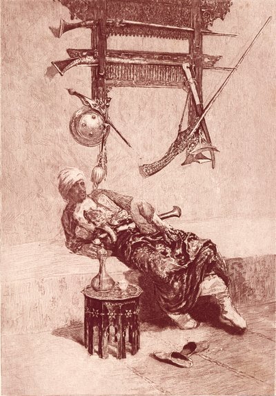 Mouro de Tânger (gravura) de Mariano (after) Fortuny
