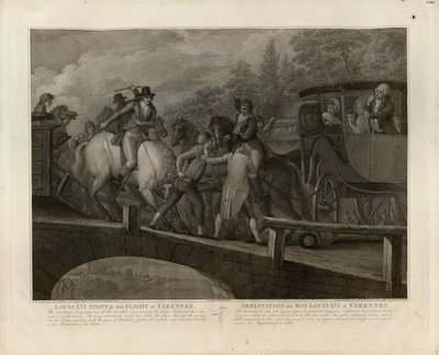 A prisão de Luís XVI e sua família em Varennes, 22 de junho de 1791, 1796. de Mariano Bovi