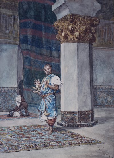 Um Comerciante a rezar numa Mesquita de Mariano Fortuny y Marsal