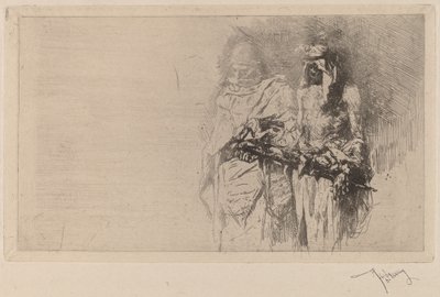 Croquis (duas figuras árabes) de Marià Fortuny