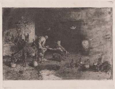 Farrier em Marrocos [calçando uma mula em Marrocos] de Marià Fortuny