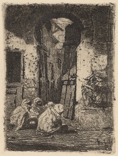 Tânger (árabes sentados) de Marià Fortuny