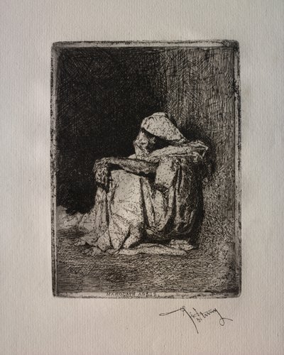 Marroquino sentado. de Mariano Fortuny y Carbó