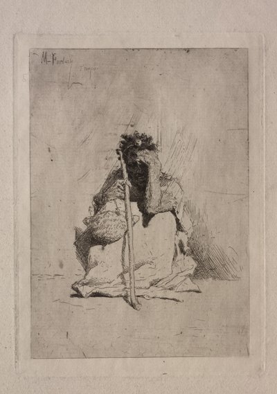 Mendigo sentado. de Mariano José María Bernardo Fortuny y Carbó