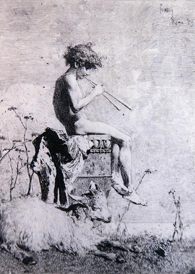 Idyll (gravura) de Mariano José María Bernardo Fortuny y Carbó